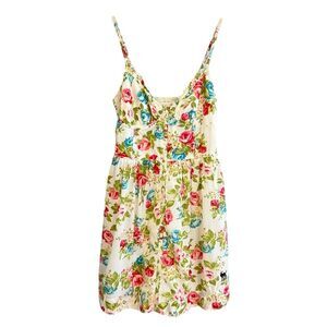 Abercrombie Fitch Y2K Floral Babydoll Dress Size M Cottagecore Fairy Bloomcore